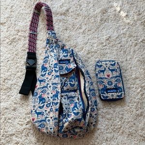 Kavu rope sling bag and kavu go time wallet